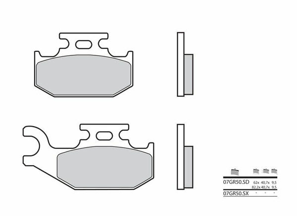 Brembo Off -Road Sintered Metal Brake Pads - 07GR50SD 07GR50SD