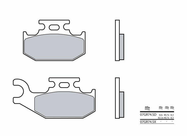 Brembo Off -Road Sintered Metal Brake Pads - 07GR74SD 07GR74SD