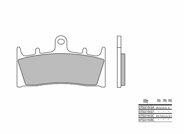 Brembo Street Sintered Metal Brake Pads - 07SU19SA 07SU19SA