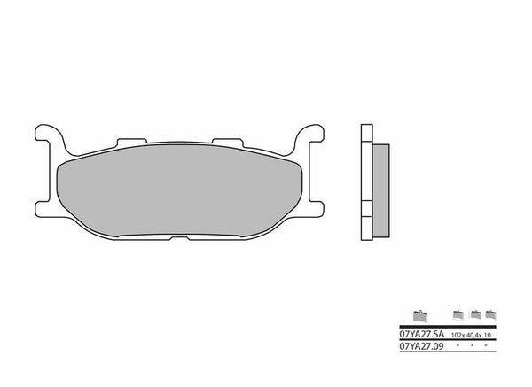 Brembo Street Sintered Metal Brake Pads - 07YA27SA 07YA27SA