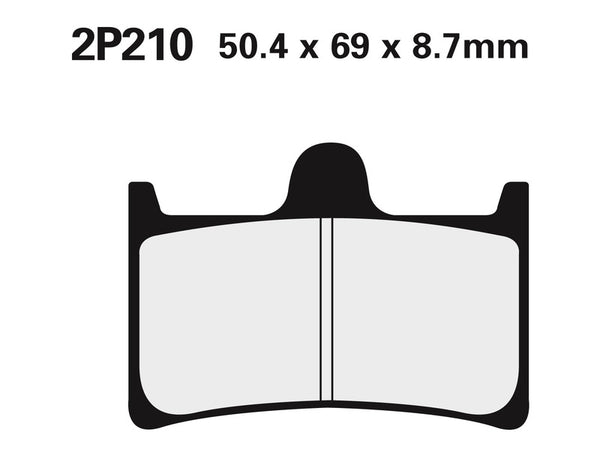 Nissin Street Semi-Metallic Brake Pads-2p-210NS 2P-210NS