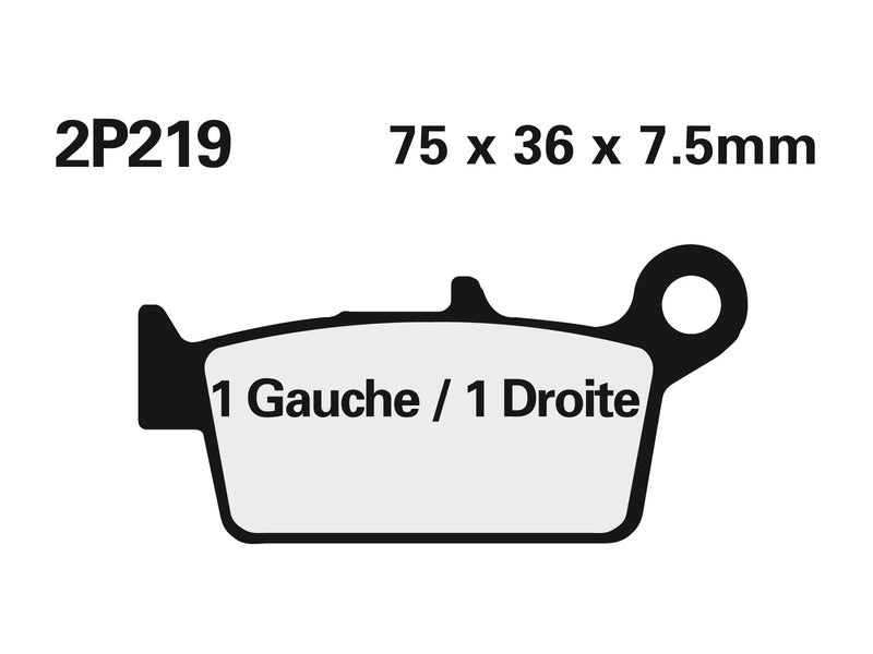 NISSIN Off-Road Semi-Metalliske bremseklodser - 2P-219GS 2P-219GS 