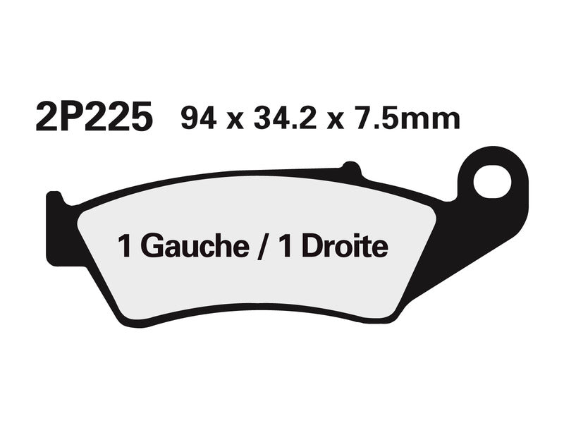 NISSIN Street /Off-Road Sinteret Metal Bremseskiver - 2P-225ST-MX 2P-225ST-MX 