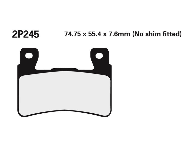 NISSIN Street Semi-Metallic bremseklodser - 2P-245NS 2P-245NS 