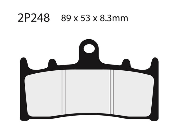 NISSIN Street /Off-Road Sinteret Metal Bremseskiver - 2P-248ST 2P-248ST 