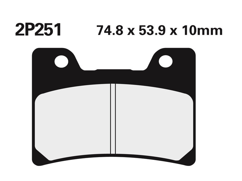 NISSIN Street /Off-Road Sinteret Metal Bremseklodser - 2P-251ST 2P-251ST 