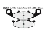 NISSIN Street Semi-Metallic Brake pads - 2P-252NS 2P-252NS