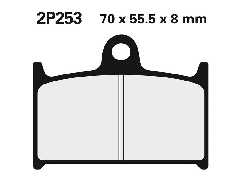 NISSIN Street Semi-Metallic Bremseklodser - 2P-253NS 2P-253NS 