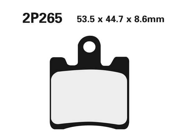 Nissin Street Semi-Metallic Brake Pads-2p-265NS 2p-265ns