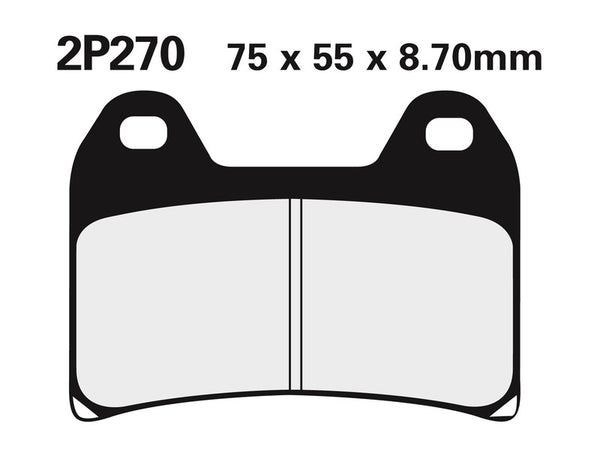 Nissin Street Semi-Metallic Brake Pads-2p-270NS 2p-270ns