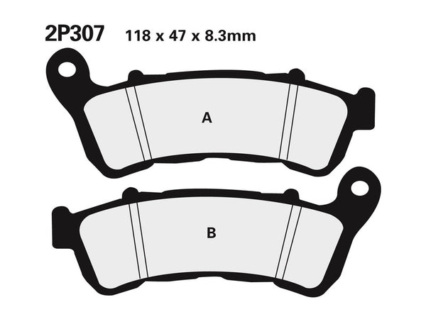 NISSIN Street /Off-Road Sinteret Metal Bremseskiver - 2P-307ST 2P-307ST 
