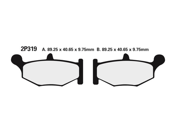 Nissin Street Semi-Metallic Brake Pads-2p-319NS 2p-319ns
