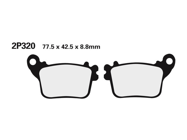 NISSIN Street /Off-Road Sinteret Metal Bremseskiver - 2P-320ST 2P-320ST 