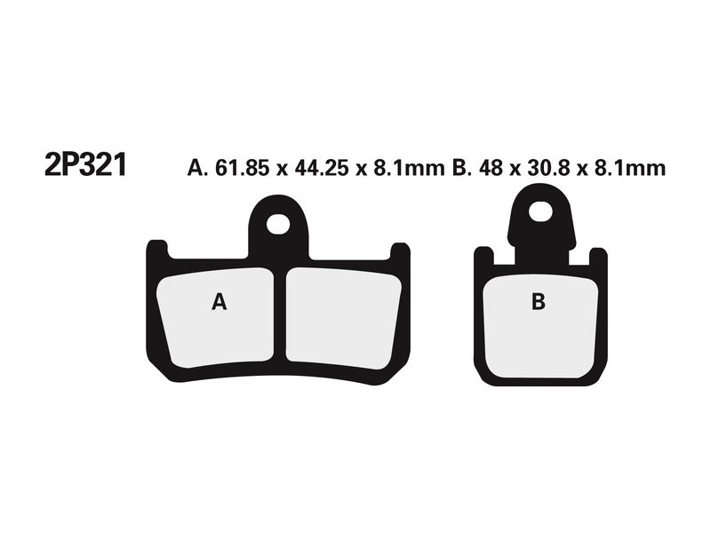 NISSIN Street /Off-Road Sinteret Metal Bremseklodser - 2P-321ST 2P-321ST 