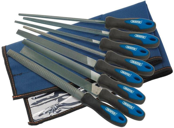 Draper Soft Grip Engineers File og Rasp Set 200mm 8PCS 44961.0