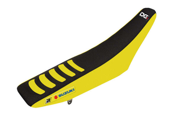 Blackbird Double Grip 3 Saddle Cover-Yellow/Blue-Suzuki RM-Z450 1330h