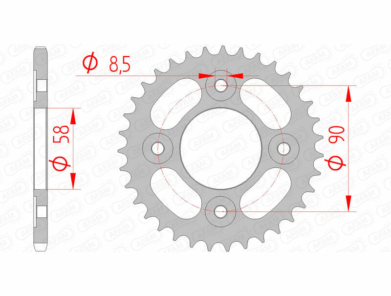 AFAM STEEL STANDARD BACK SPROPET 10117 - 420