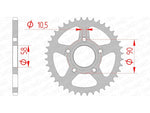 AFAM STEEL STANDARD BACK SPROCK 10215 - 520