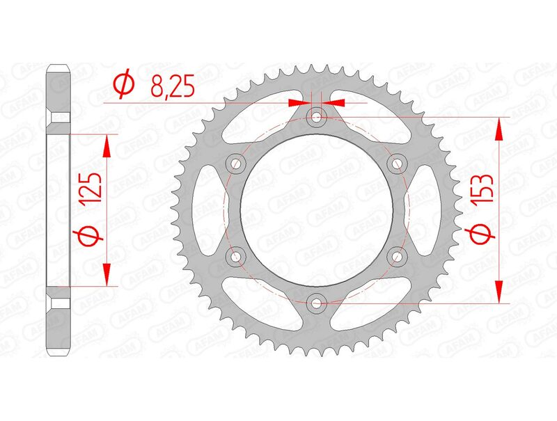 AFAM STEEL STANDARD BACK SPROCK 10228 - 428