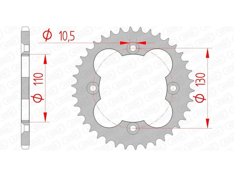 AFAM STEEL STANDARD BAGGROFT 10318 - 520