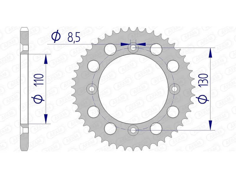 Afam Aluminium Ultra -Lys bageste spropet 11104 - 420