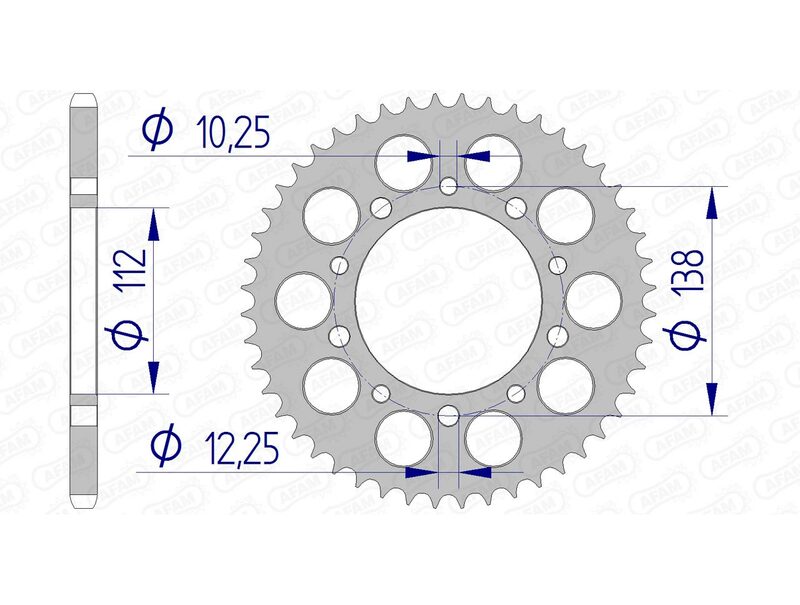 Afam Aluminium Ultra -Lys bageste spropet 11509 - 520