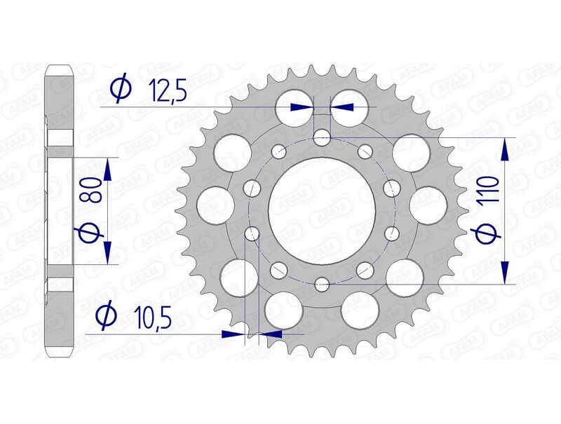 AFAM ALUMINUM ULTRA -LIGHT REAR SPROPET 11605 - 530