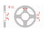 AFAM STEEL STANDARD BACK SPROCK 12200 - 428