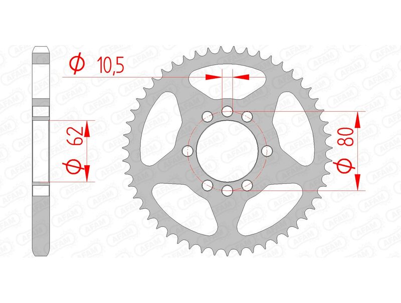 AFAM STEEL STANDARD BAGGROFT 12204 - 428