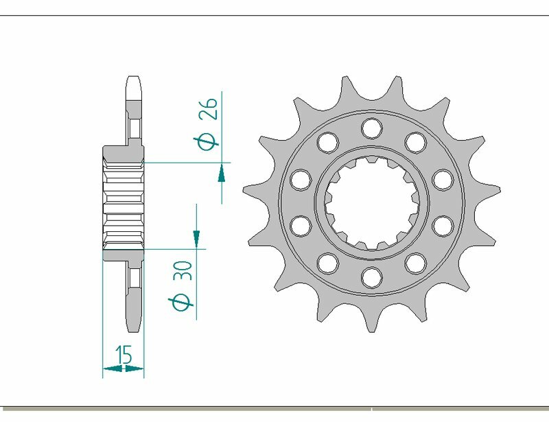 AFAM STEEL Standard Front Sprock 166801 - 520