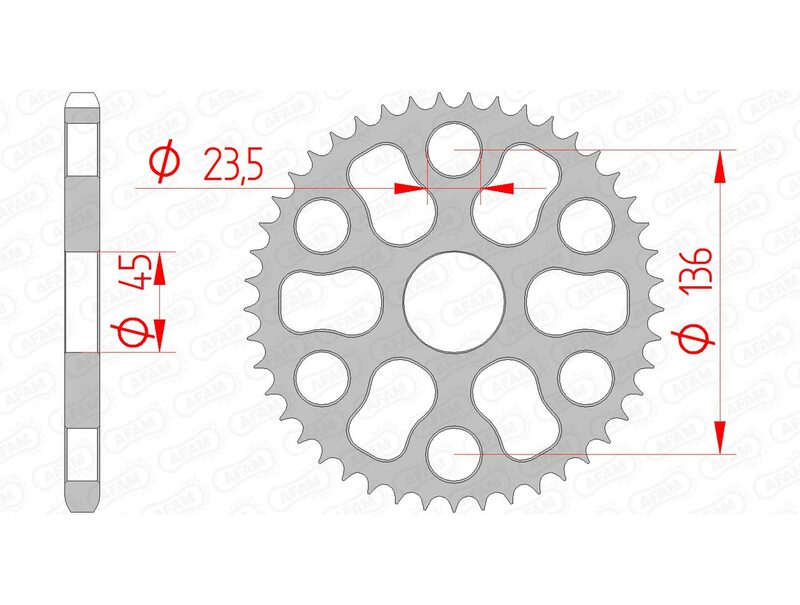 AFAM STEEL STANDARD BAGGROFT 12325 - 428