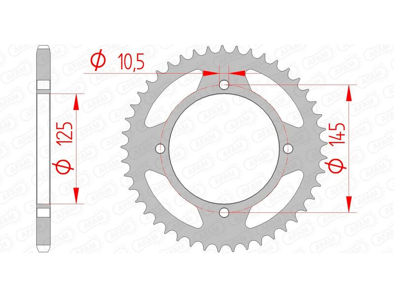 AFAM STEEL STANDARD BAGGROFT 12505 - 520