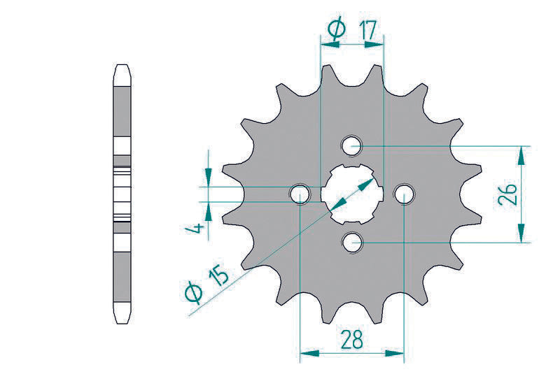 AFAM STEEL Standard Front Sprock 20104 - 420