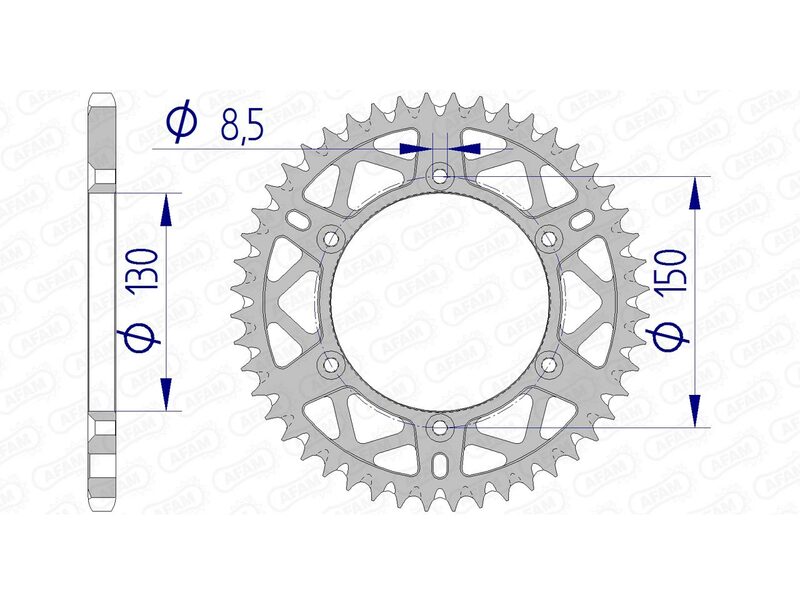 AFAM Aluminium Ultra-Light Self-Rengøring Bagerste Spropet 13323-520