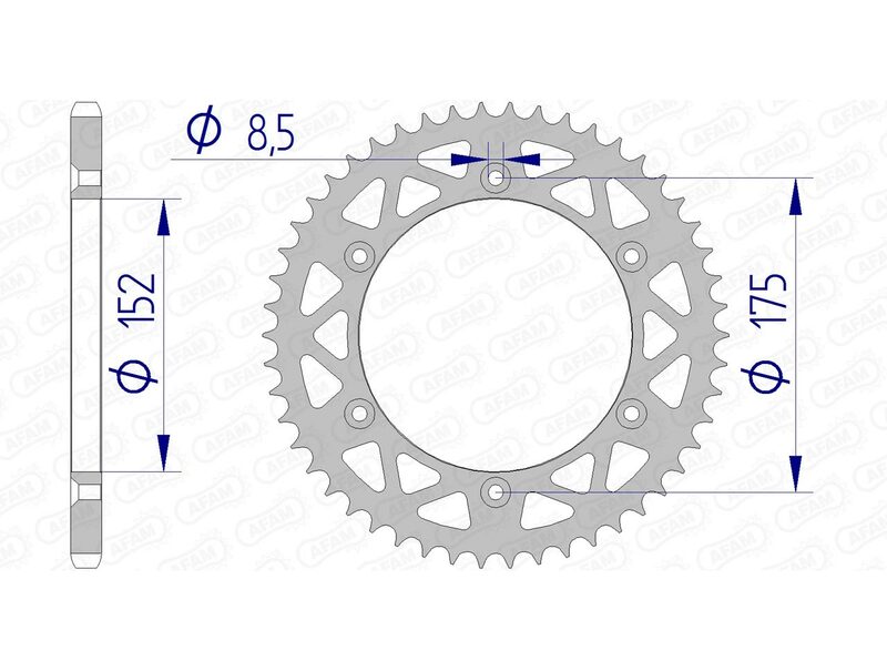 AFAM Aluminium bageste talt 13508 - 520