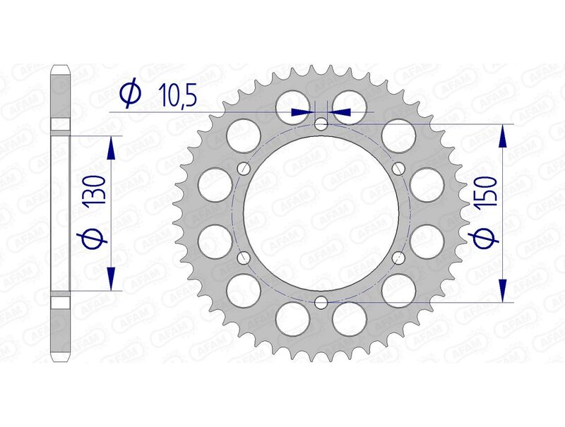 AFAM aluminum rear spoket 13604 - 520