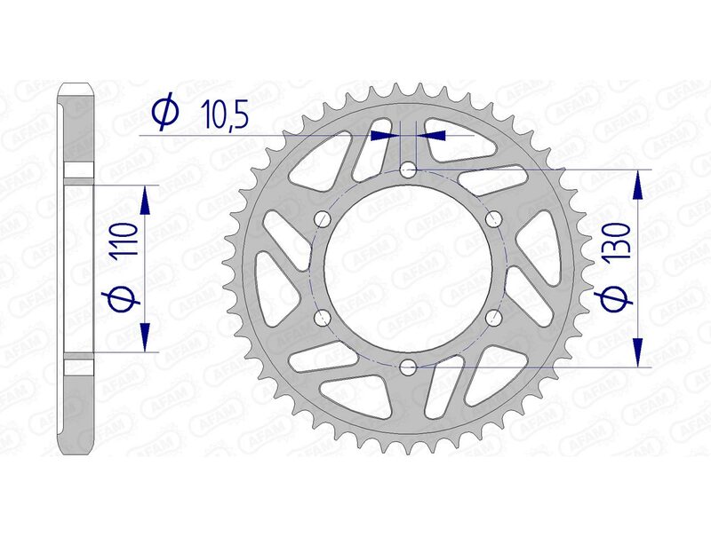 AFAM Aluminium bageste talt 13813 - 530