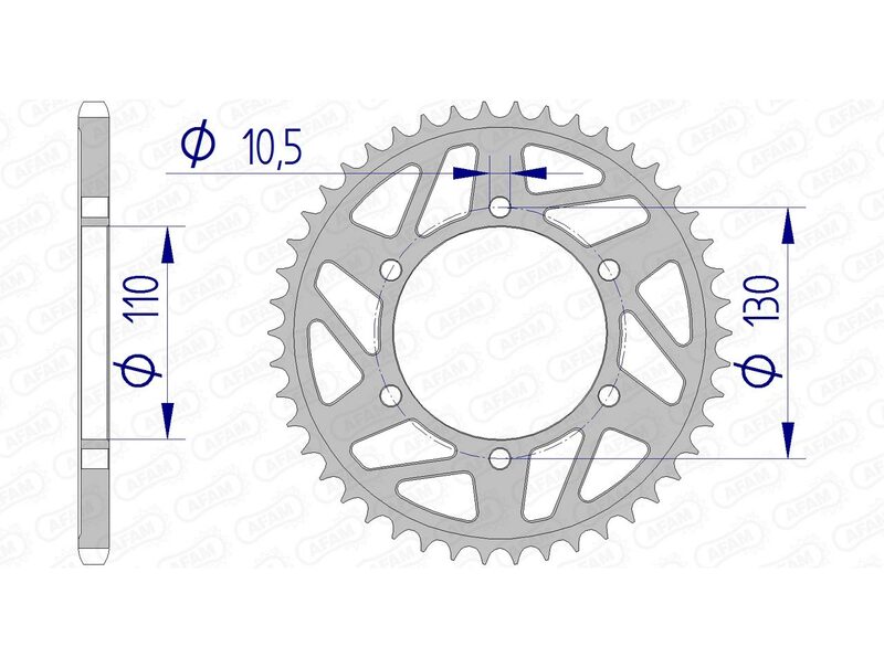 AFAM Aluminium bageste talt 13814 - 520