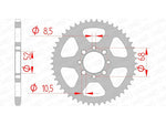 AFAM STEEL STANDARD BACK SPROCK 14100 - 420