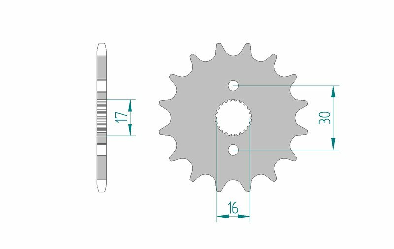 AFAM Steel Standard Front Sprocket 20105 - 420, framdrev med exakt passform för Honda CR och CRF modeller. Hållbart ståldrev för motocross och enduro.