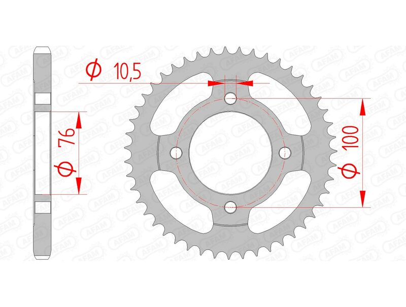 AFAM STEEL STANDARD BAGGROFT 14208 - 428