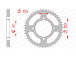 AFAM STEEL STANDARD BACK SPROCK 14213 - 428