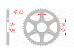 AFAM STEEL STANDARD BACK SPROCK 146100 - 420