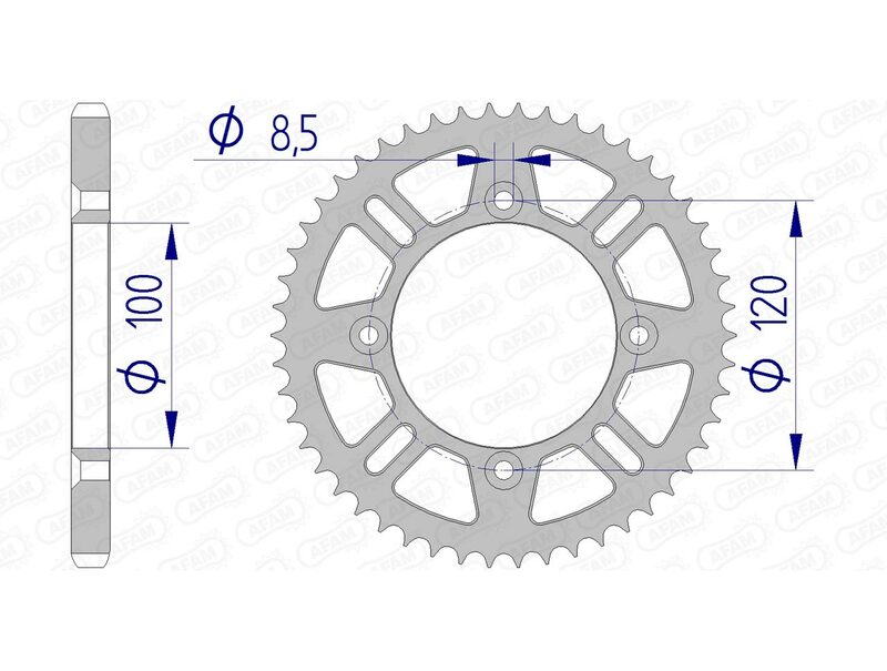 AFAM Aluminium bageste talt 15104 - 428