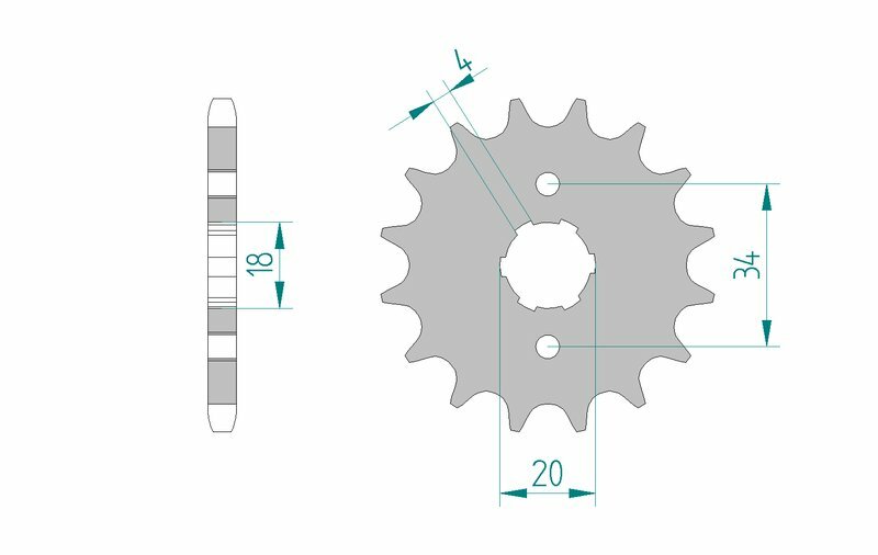 AFAM STEEL Standard Front Sprock 20200 - 428