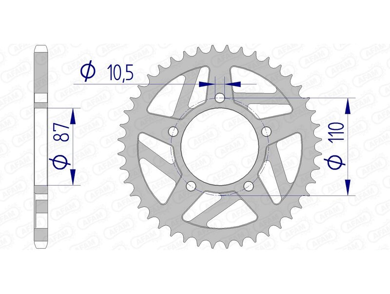 AFAM Aluminium bageste talt 15405 - 520