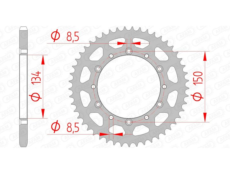 AFAM STEEL STANDARD BAGGROFT 16204 - 520