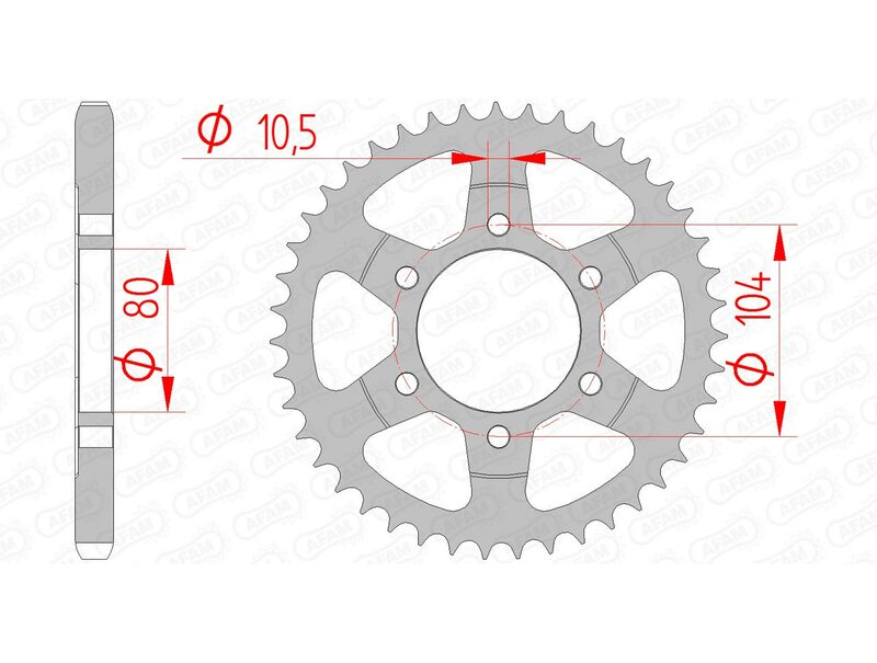 AFAM STEEL STANDARD BAGGROFT 16610 - 525