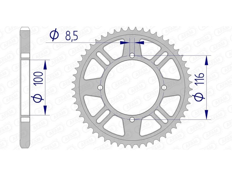 AFAM Aluminium bageste talt 17105428