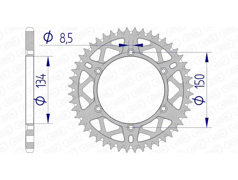 AFAM Aluminium Ultra-Light Self-rengøring bagfropet 17206520